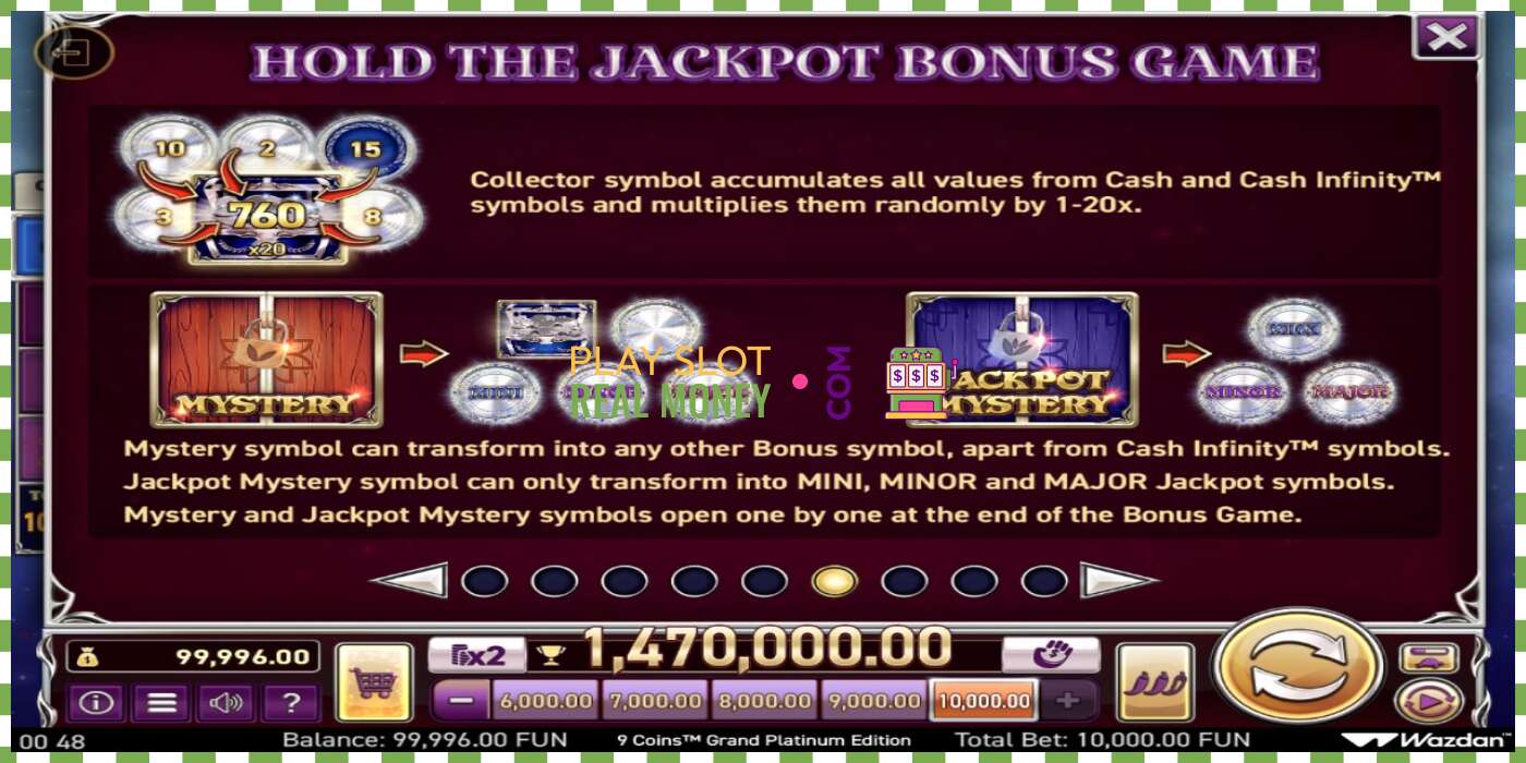 Yuva 9 Coins Grand Platinum Edition Score The Jackpot real pul üçün, şəkil - 5