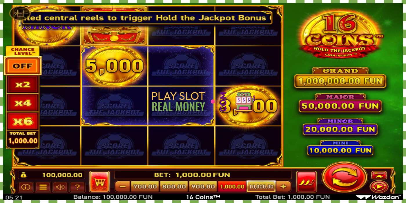 Slot 16 Coins Score The Jackpot for rigtige penge, billede - 2