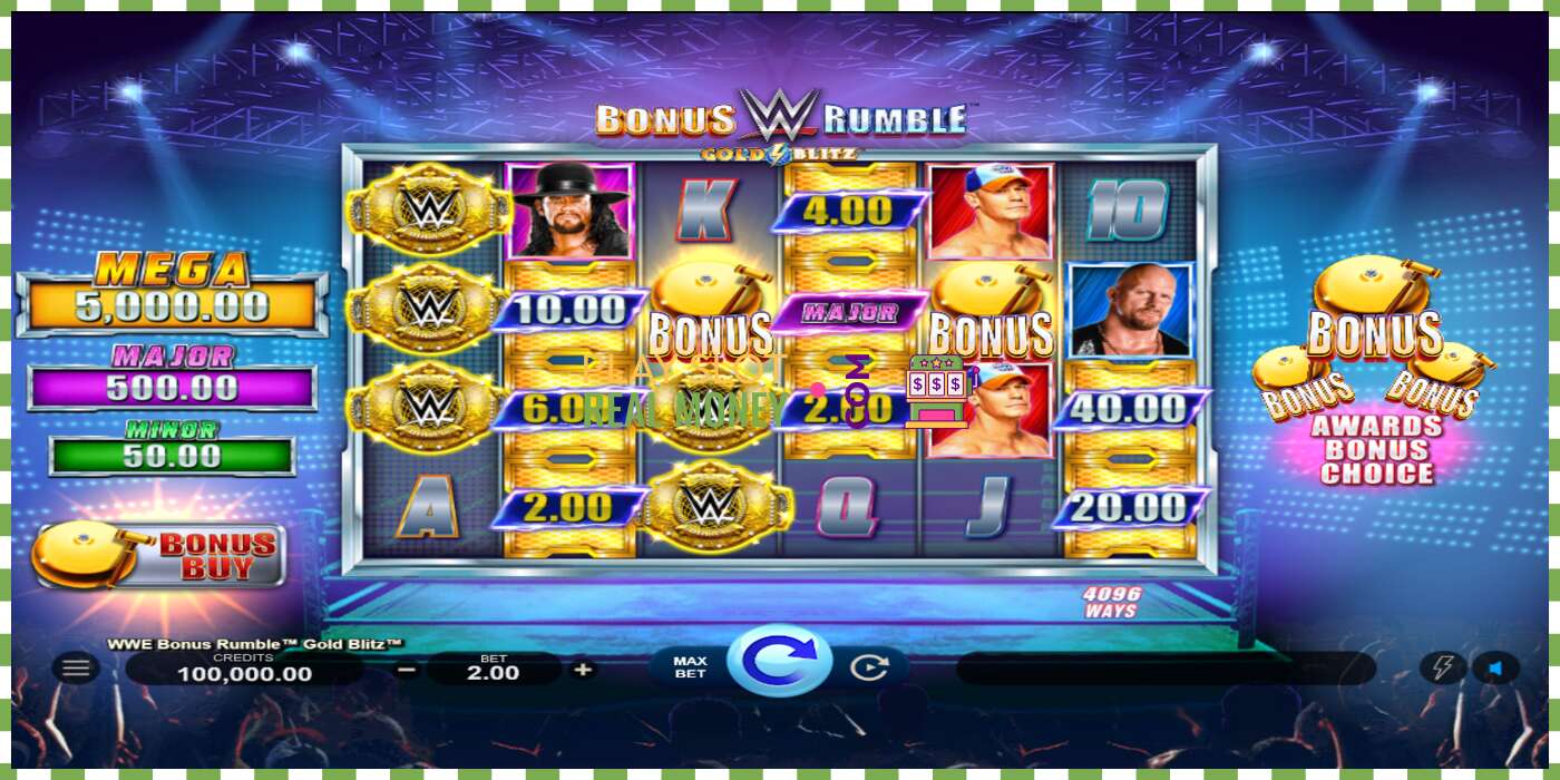 Слот WWE Bonus Rumble Gold Blitz нақты ақшаға, сурет - 1