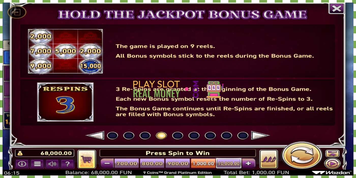 Spår 9 Coins Grand Diamond Edition Score The Jackpot för riktiga pengar, bild - 6