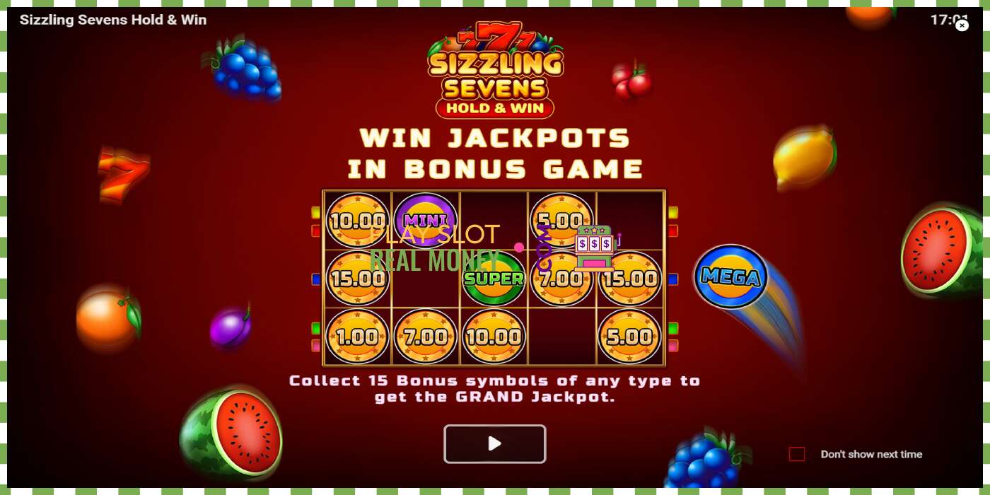 Slot Sizzling Sevens Hold & Win za pravi novac, slika - 1