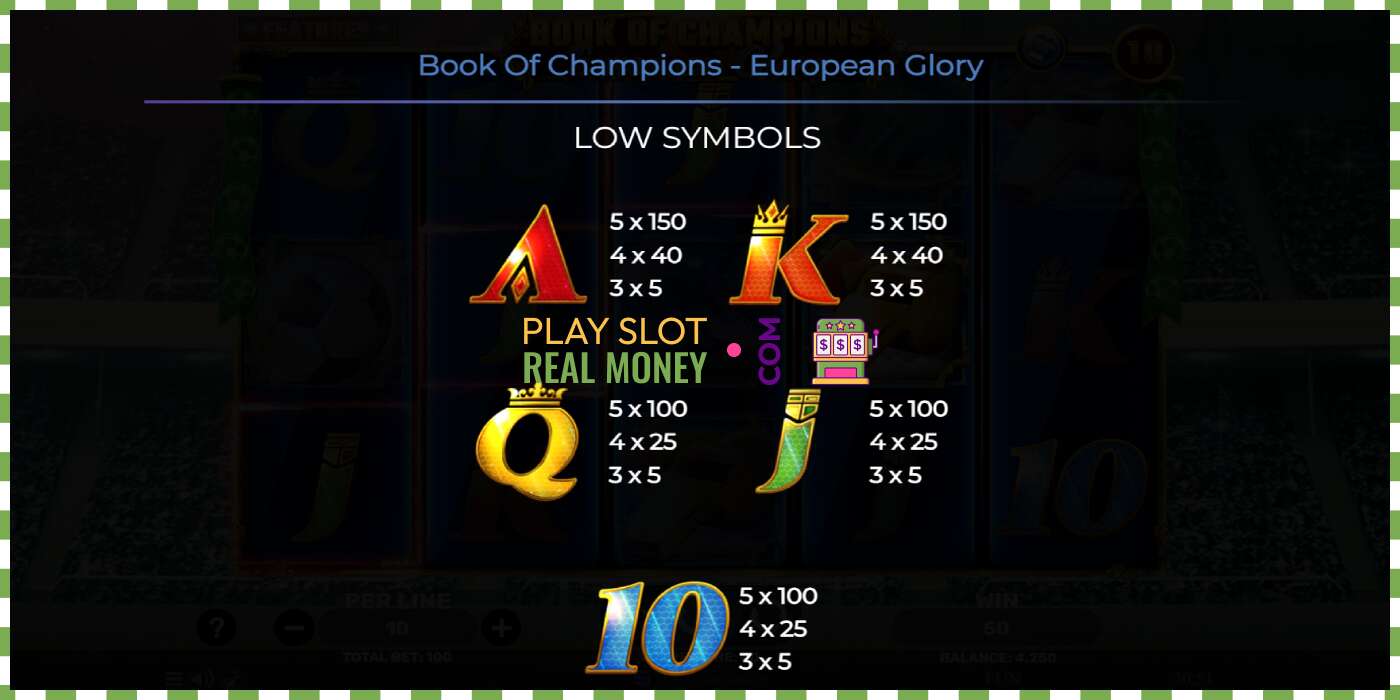 Slot Book of Champions - European Glory por dinheiro real, foto - 6