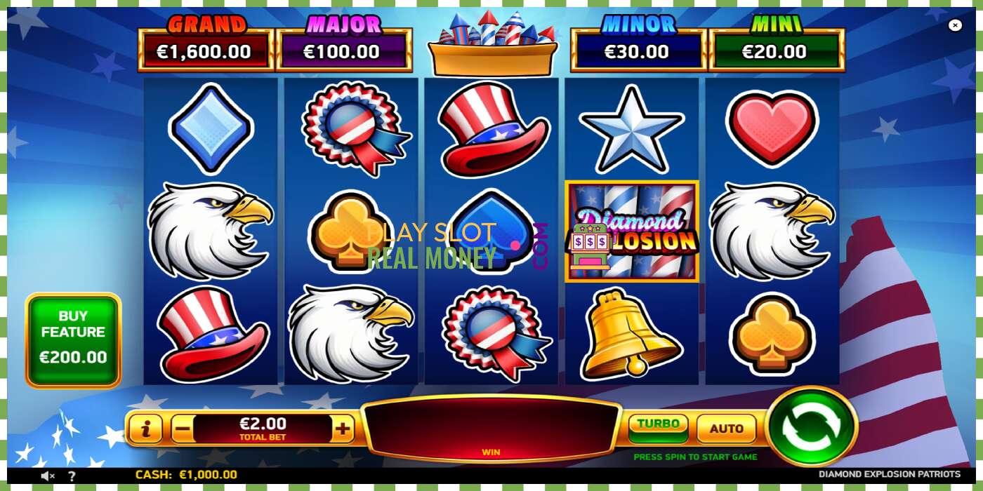 Slot Diamond Explosion Patriots чыныгы акча үчүн, сүрөт - 2