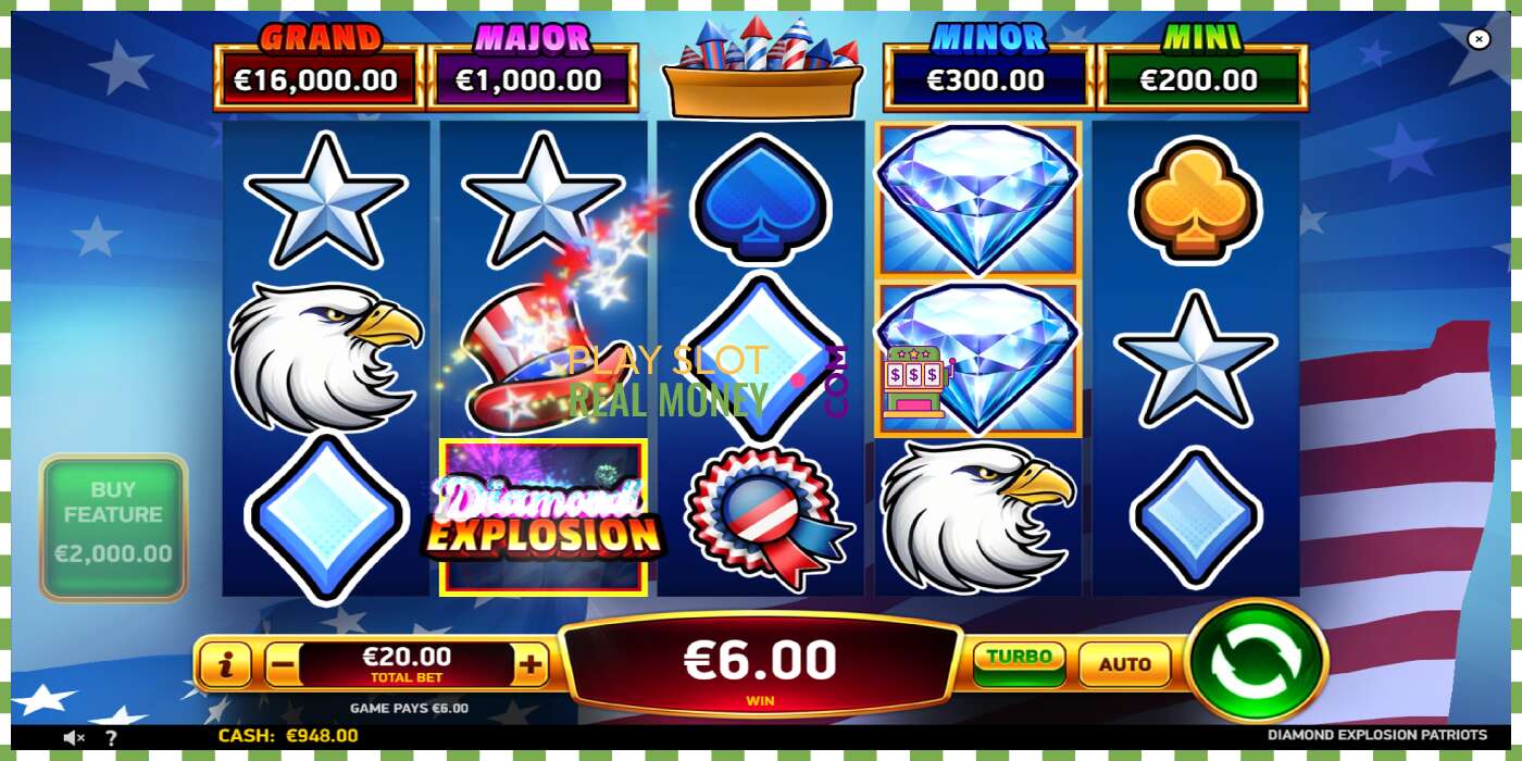 Slot Diamond Explosion Patriots чыныгы акча үчүн, сүрөт - 3