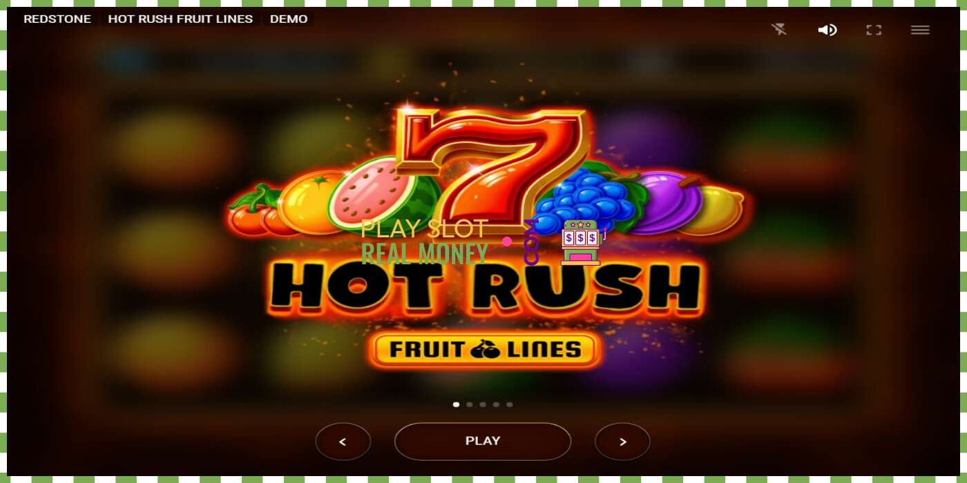 Pesa Hot Rush Fruit Lines päris raha eest, pilt - 1