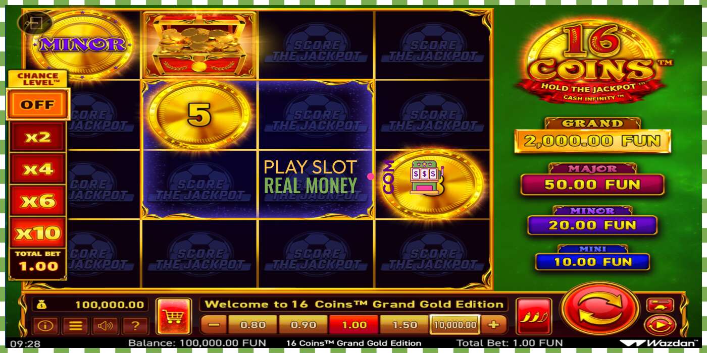 Yuva 16 Coins Grand Gold Edition Score The Jackpot real pul üçün, şəkil - 2