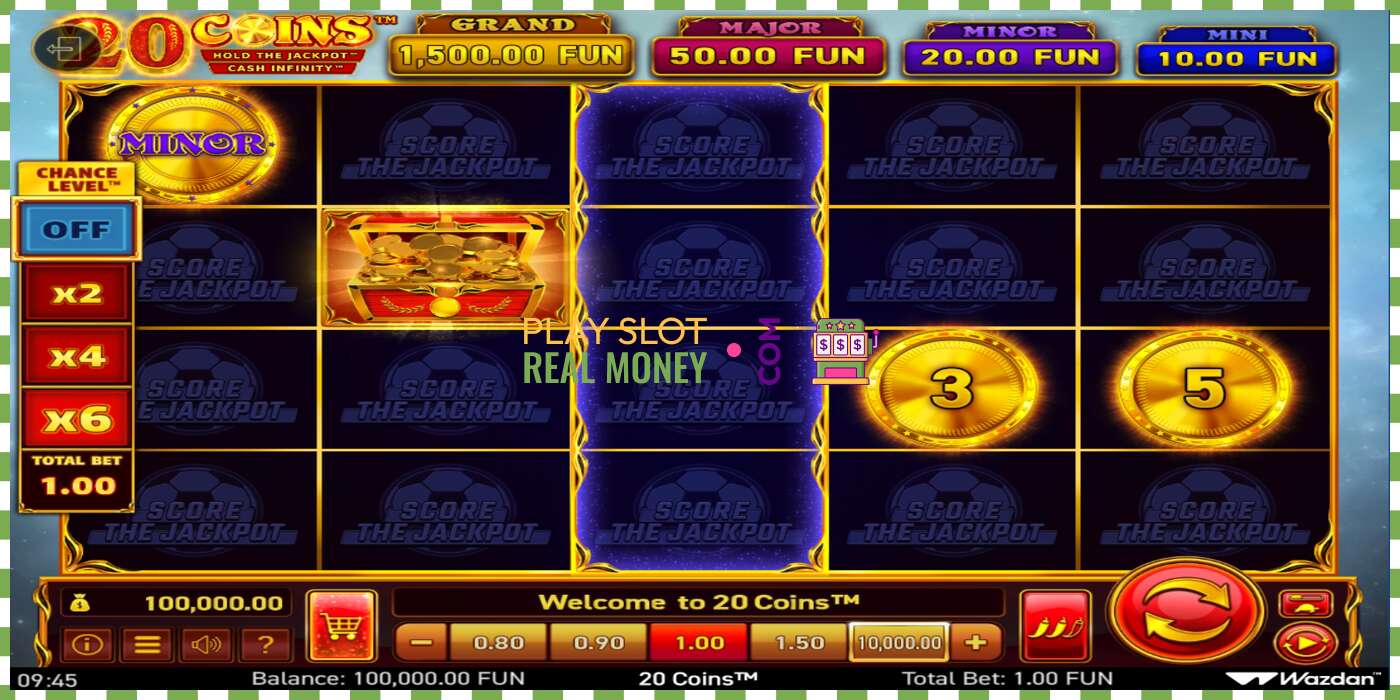 Ranura 20 Coins Score The Jackpot por dinero real, foto - 2