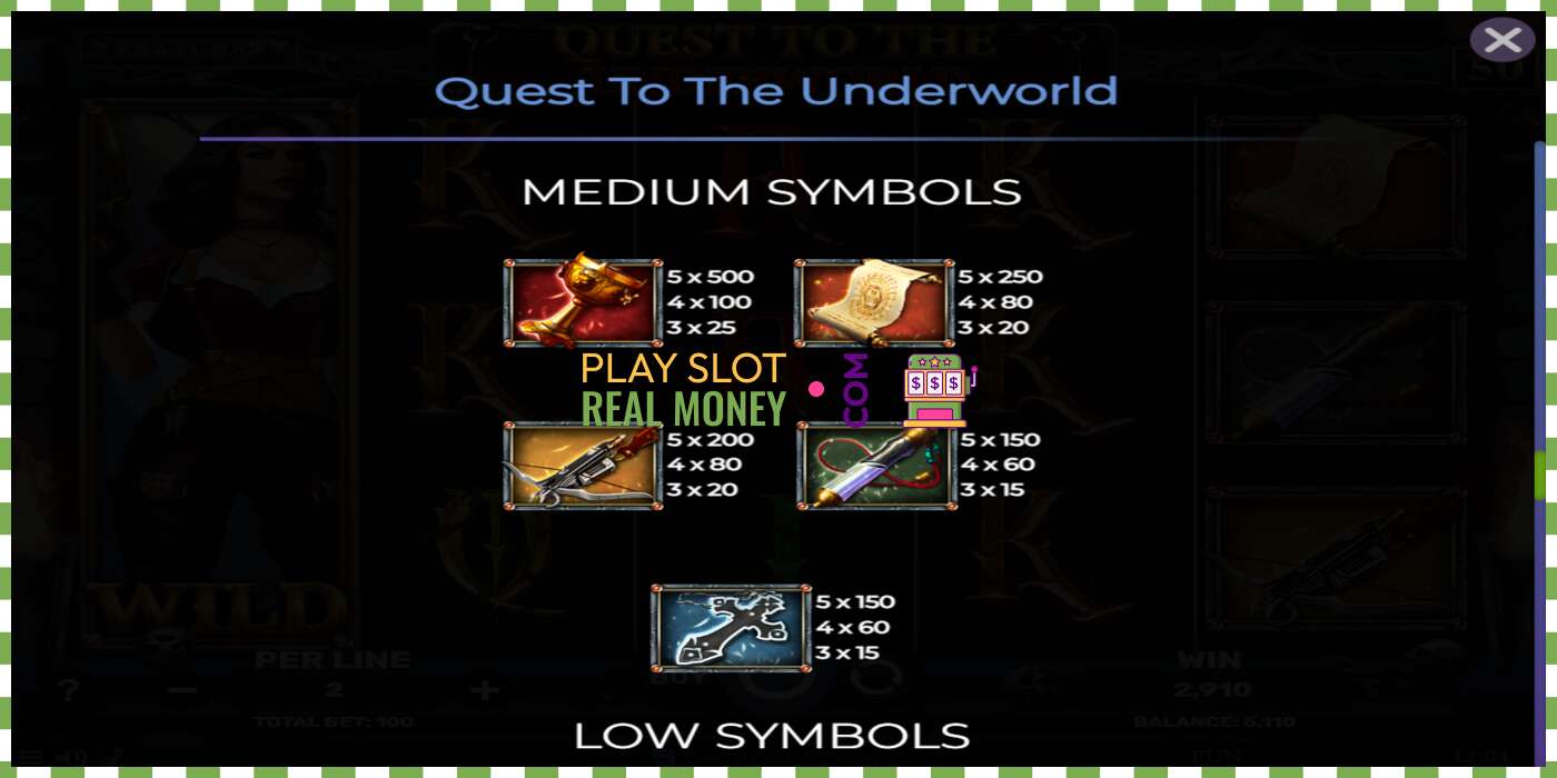 Slot Quest To The Underworld pe bani reali, poza - 6