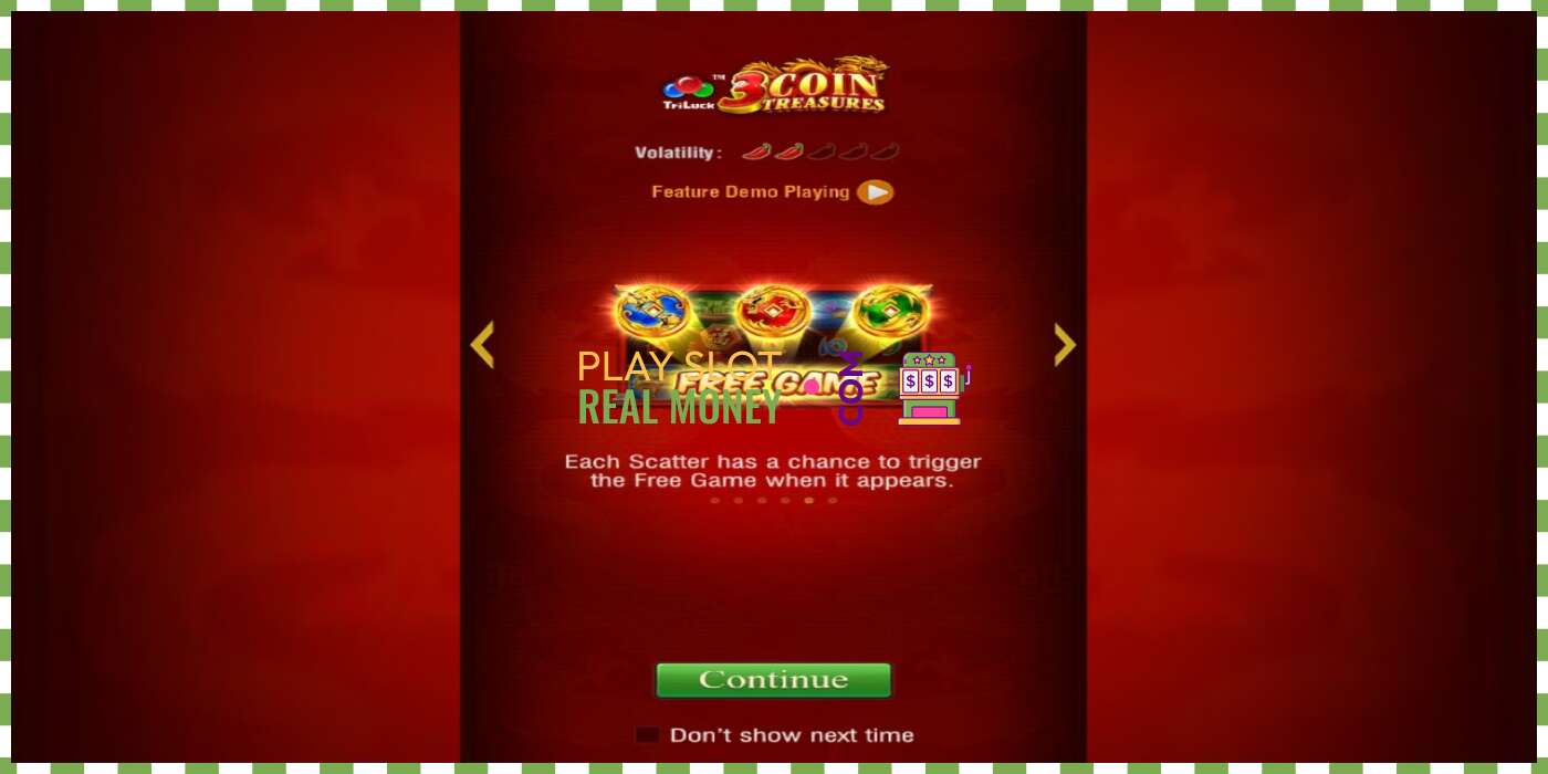 Slot 3 Coin Treasures por diñeiro real, imaxe - 1