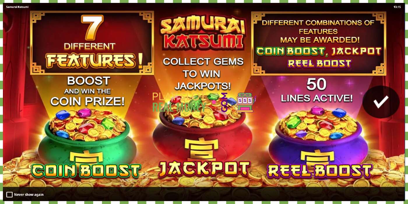 Slot Samurai Katsumi por diñeiro real, imaxe - 1