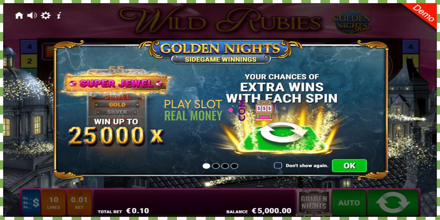 Слот Wild Rubies Golden Nights на реальные деньги, картинка - 1