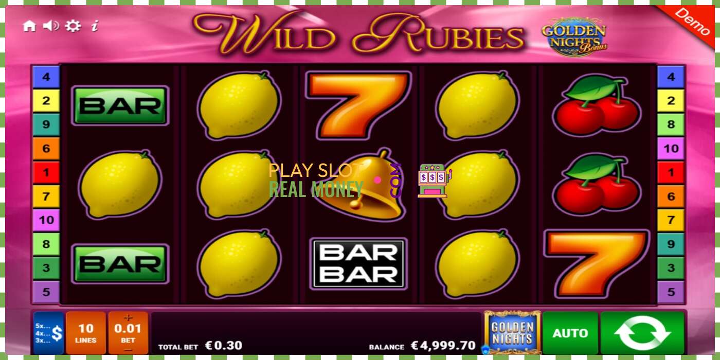 Слот Wild Rubies Golden Nights на реальные деньги, картинка - 2