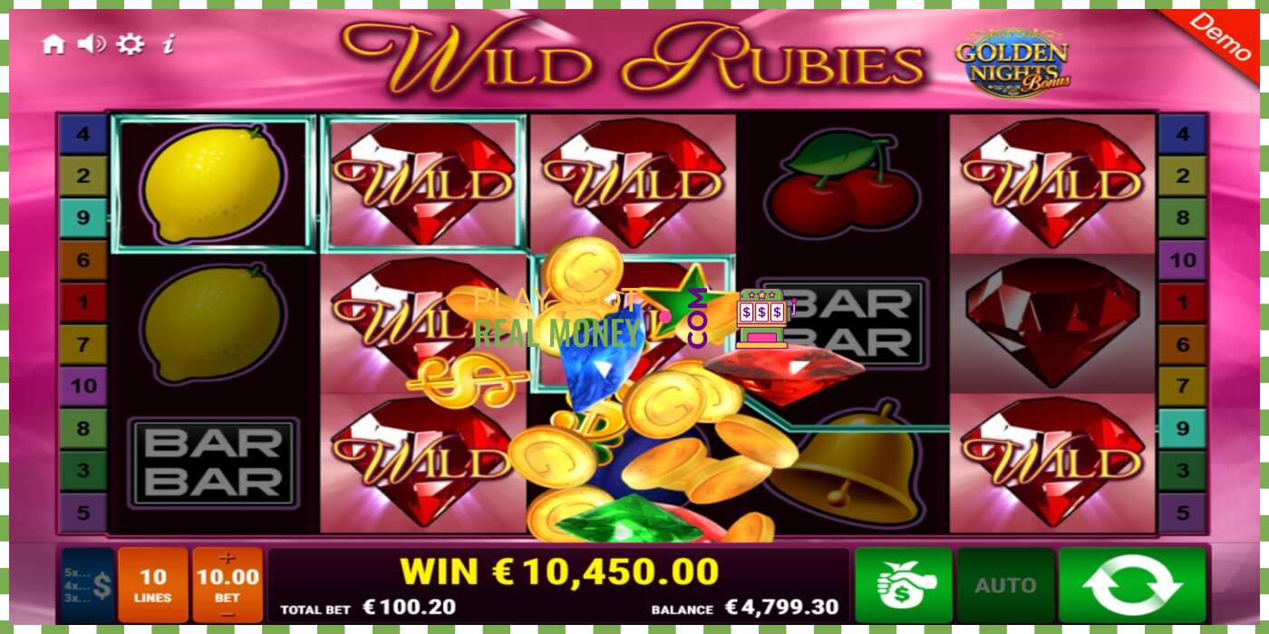 Слот Wild Rubies Golden Nights на реальные деньги, картинка - 3