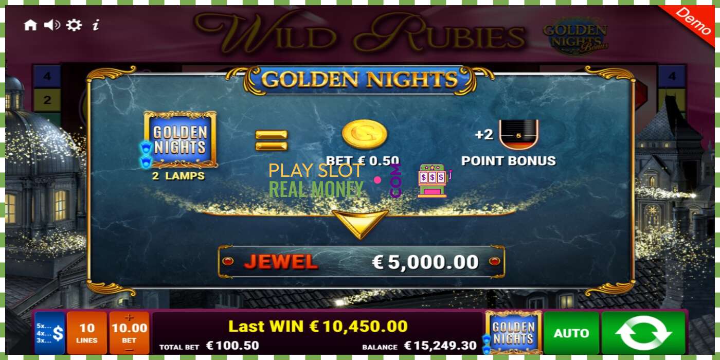 Слот Wild Rubies Golden Nights на реальные деньги, картинка - 4