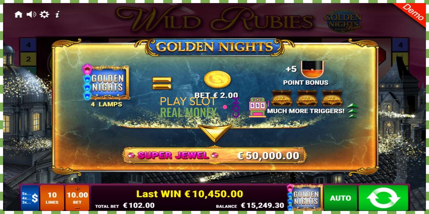 Слот Wild Rubies Golden Nights на реальные деньги, картинка - 5