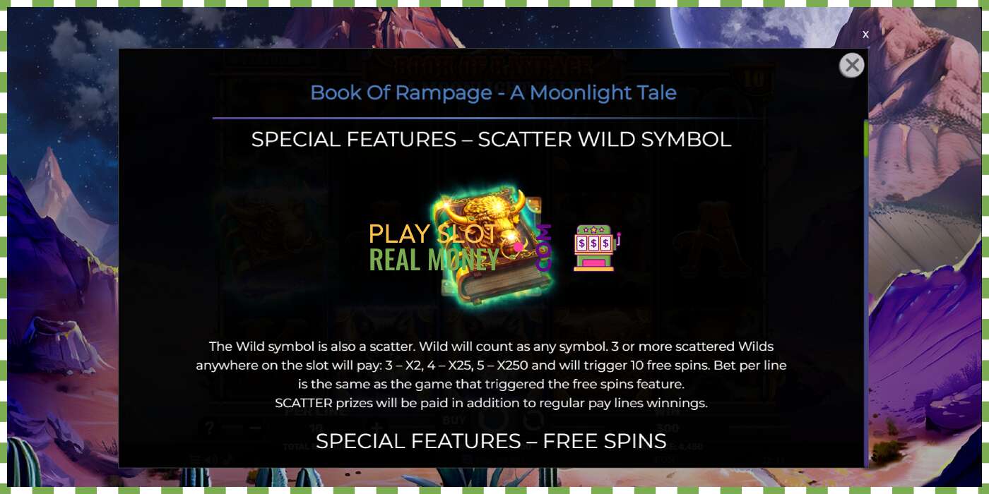 Слот Book of Rampage - A Moonlight Tale на реальные деньги, картинка - 5