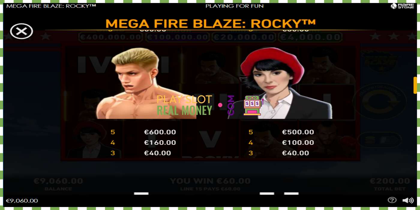 Слот Mega Fire Blaze: Rocky на реальные деньги, картинка - 5