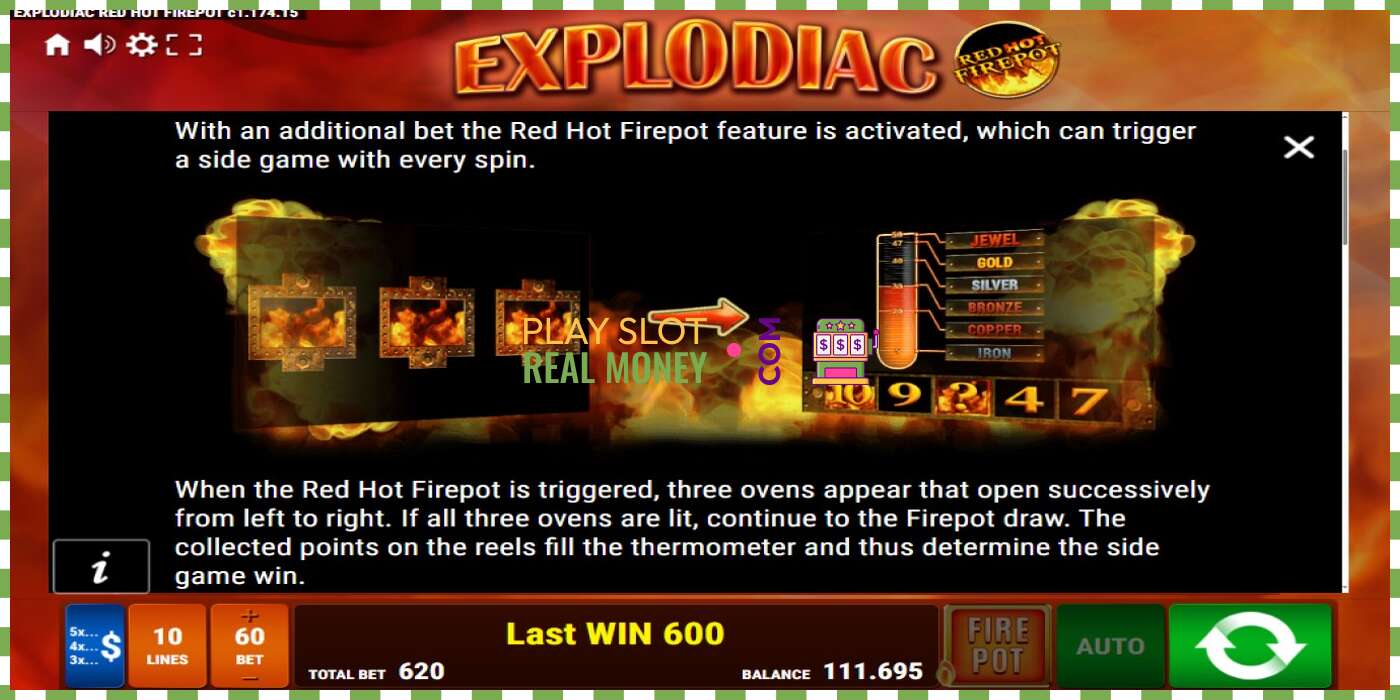 Слот Explodiac Red Hot Firepot на реальные деньги, картинка - 7