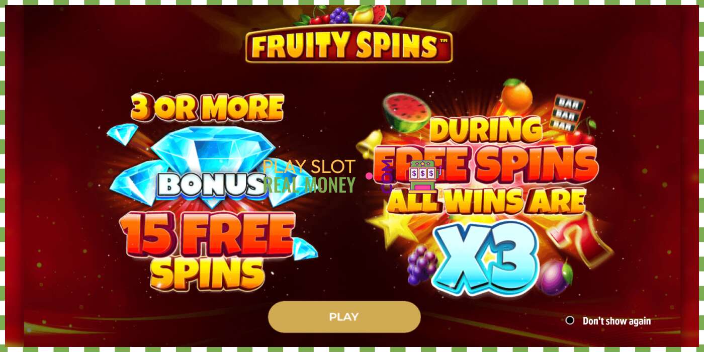 Pesa Fruity Spins päris raha eest, pilt - 1