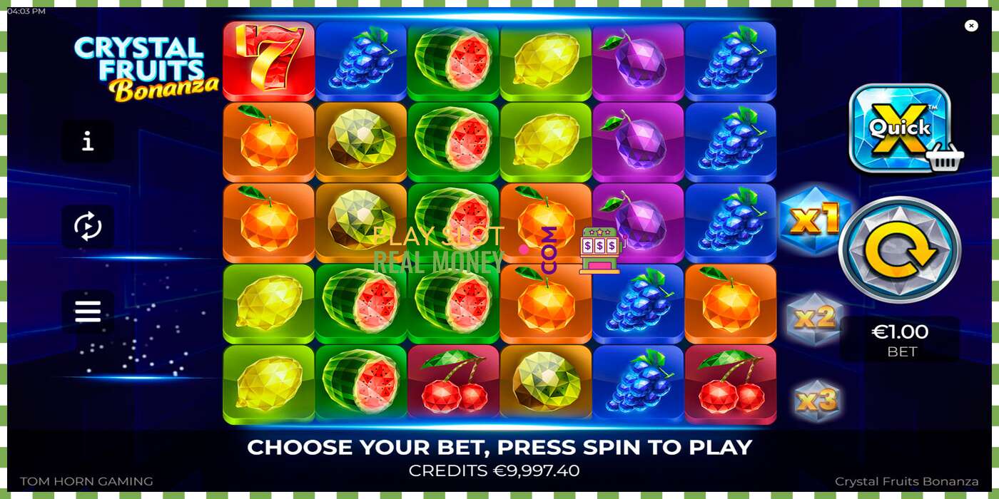 Pesa Crystal Fruits Bonanza päris raha eest, pilt - 1