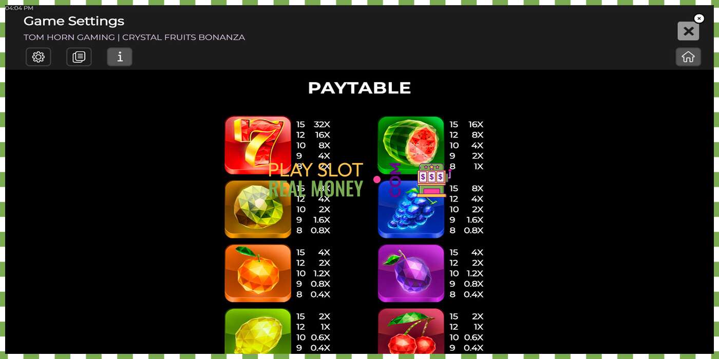 Pesa Crystal Fruits Bonanza päris raha eest, pilt - 7