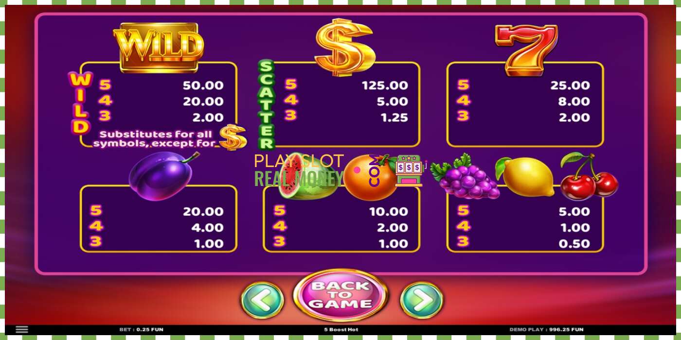 Slot 5 Boost Hot für echtes geld, bild - 4