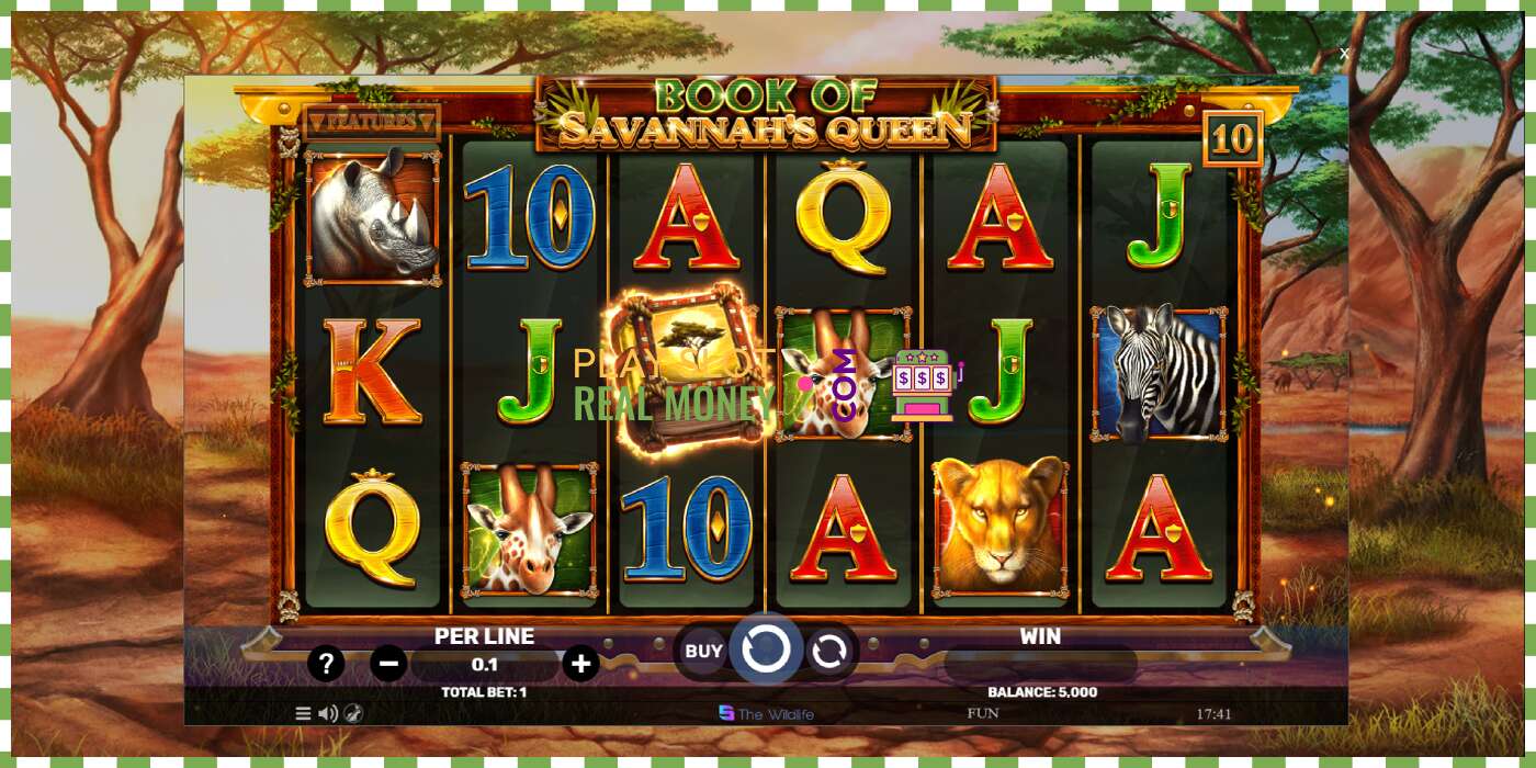 Slot Book of Savannahs Queen por dinheiro real, foto - 2