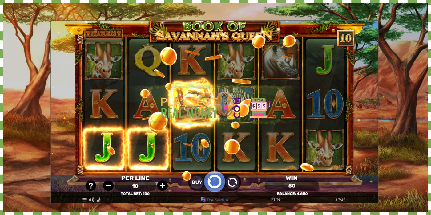 Slot Book of Savannahs Queen por dinheiro real, foto - 3