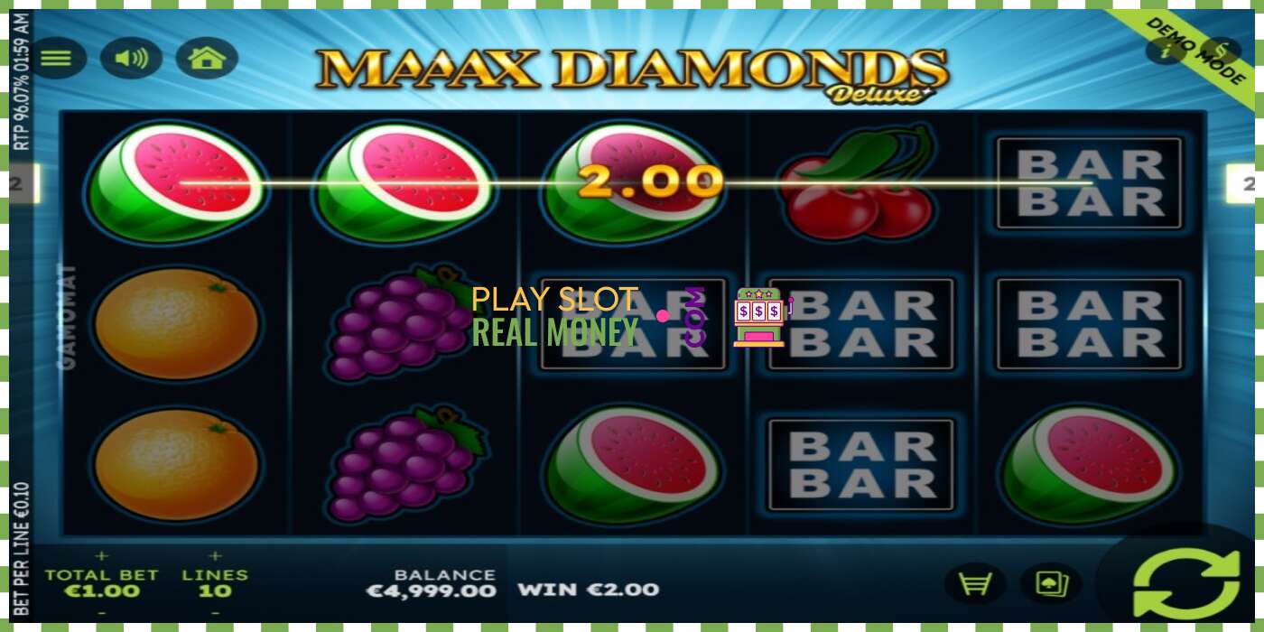 Slot Maaax Diamonds Deluxe za pravi novac, slika - 3