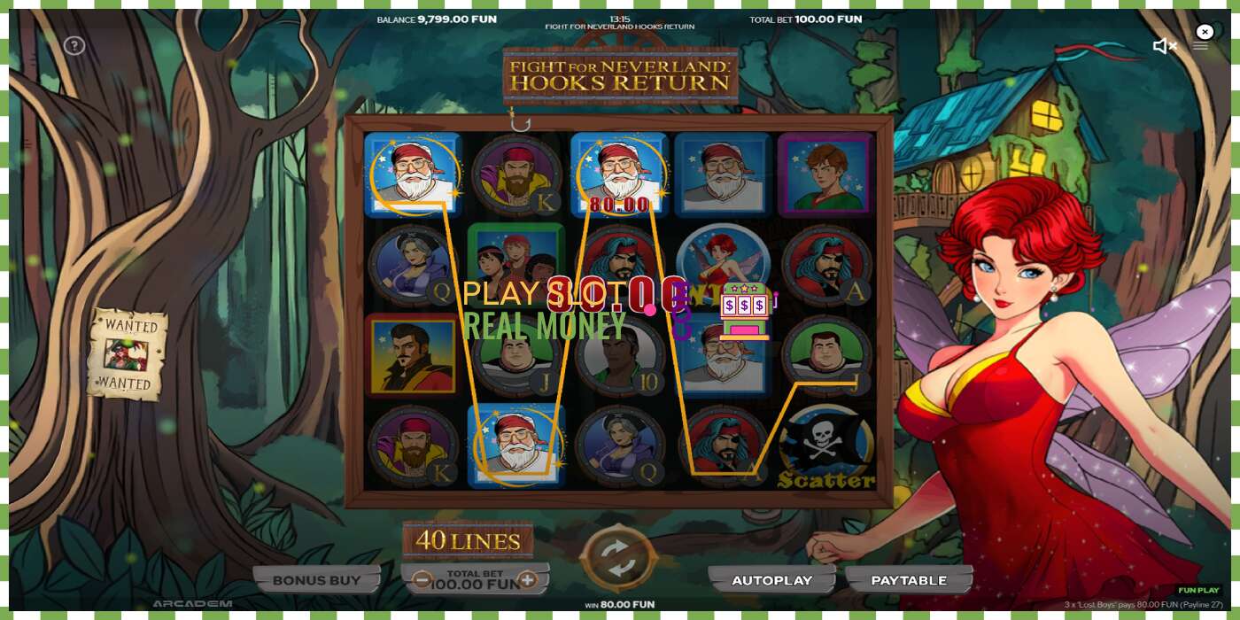 Slot Fight for Neverland: Hooks Return for rigtige penge, billede - 3