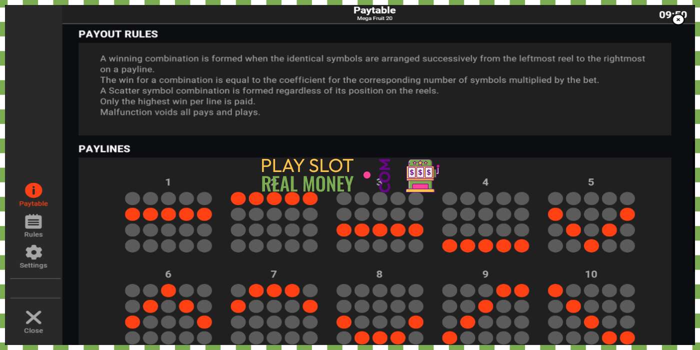 Slot Mega Fruit 20 pe bani reali, poza - 6