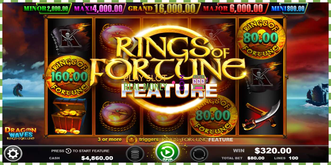 Scanalatura Dragon Waves - Rings of Fortune per soldi veri, foto - 3