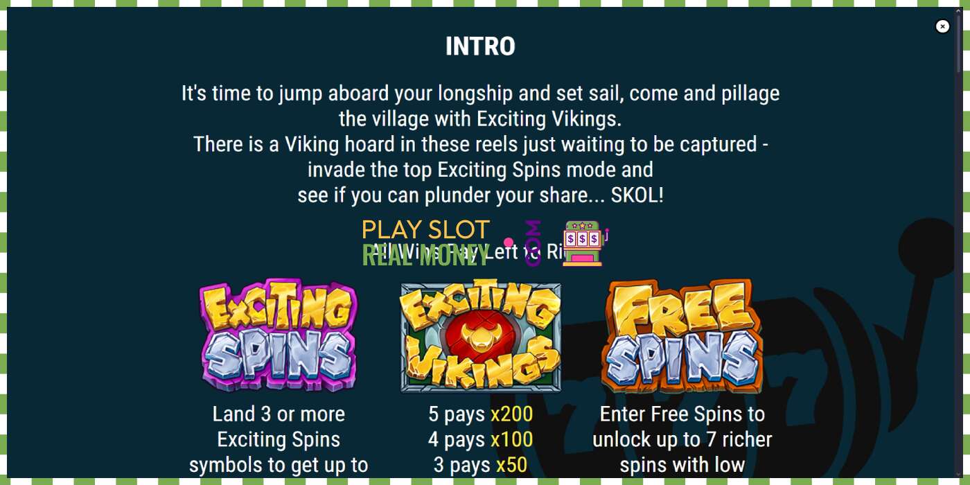 Slots Exciting Vikings par īstu naudu, bilde - 5