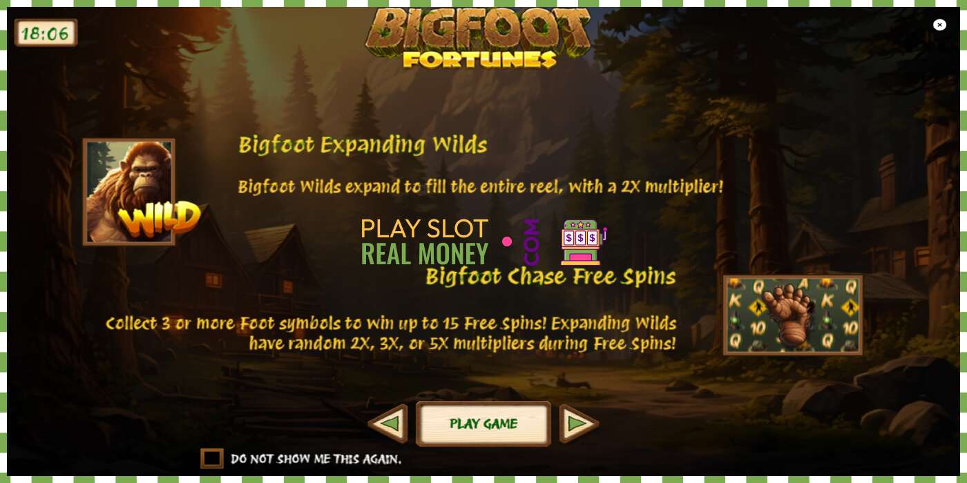 Yanayopangwa Bigfoot Fortunes kwa pesa halisi, picha - 1