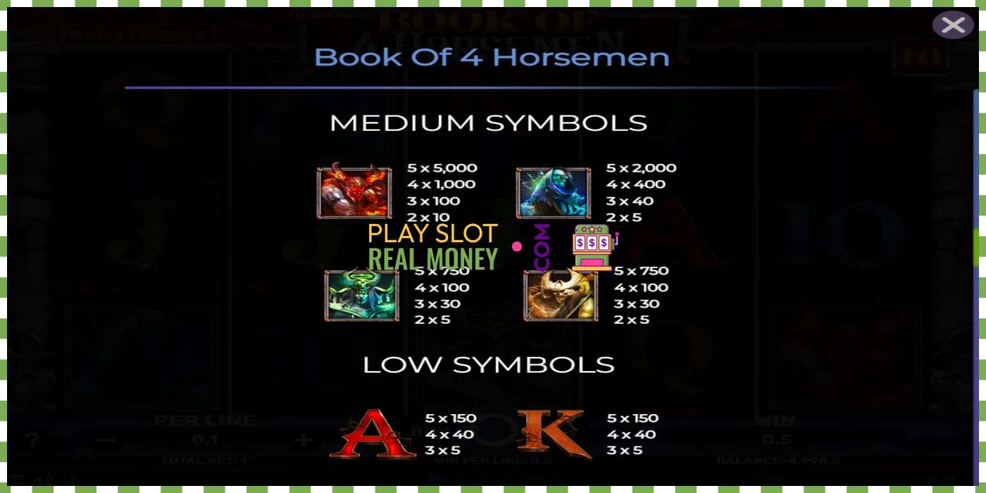 Слот Book of 4 Horsemen на реальные деньги, картинка - 5