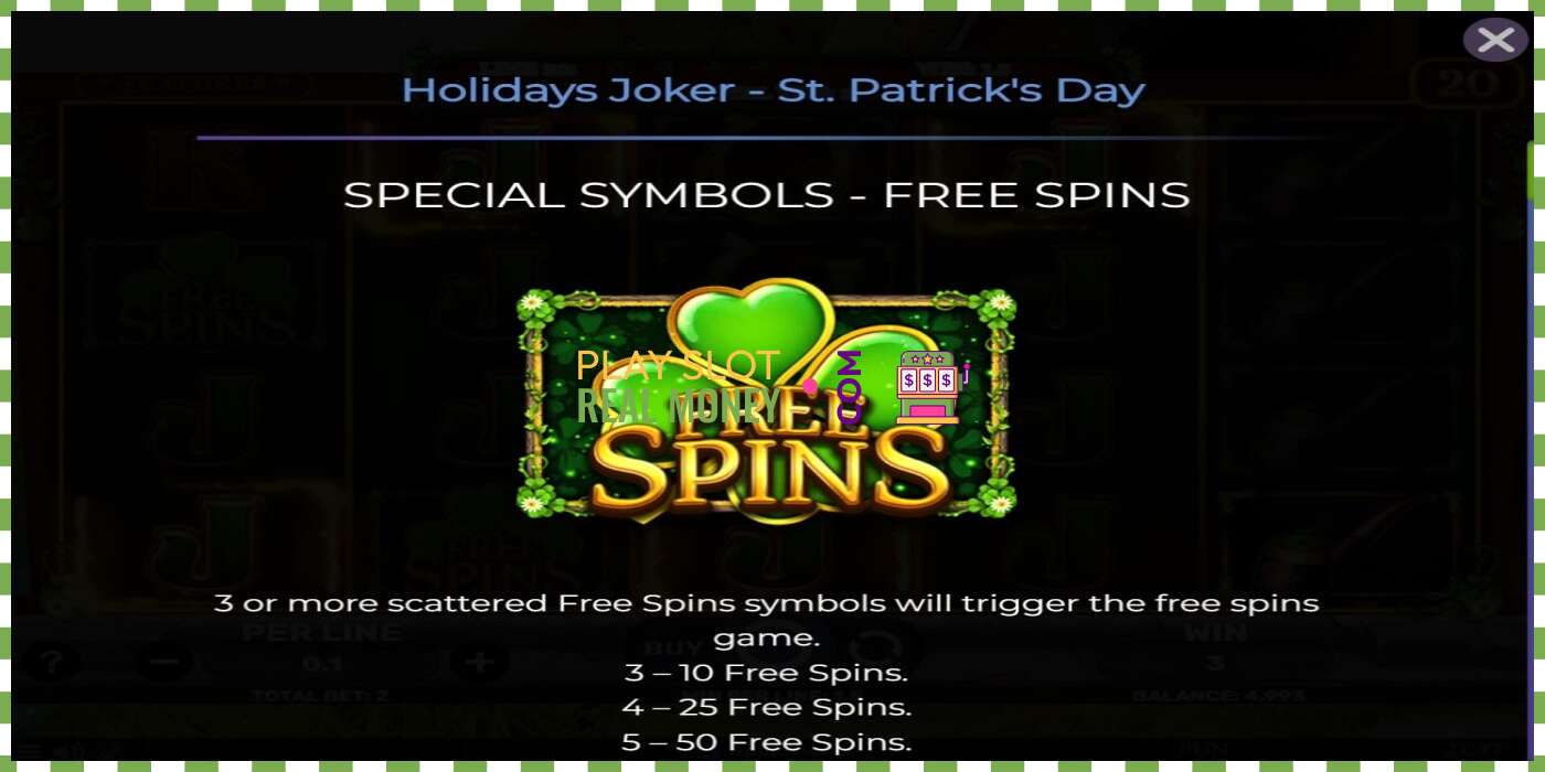 Слот Holidays Joker - St. Patricks Day на реальные деньги, картинка - 4