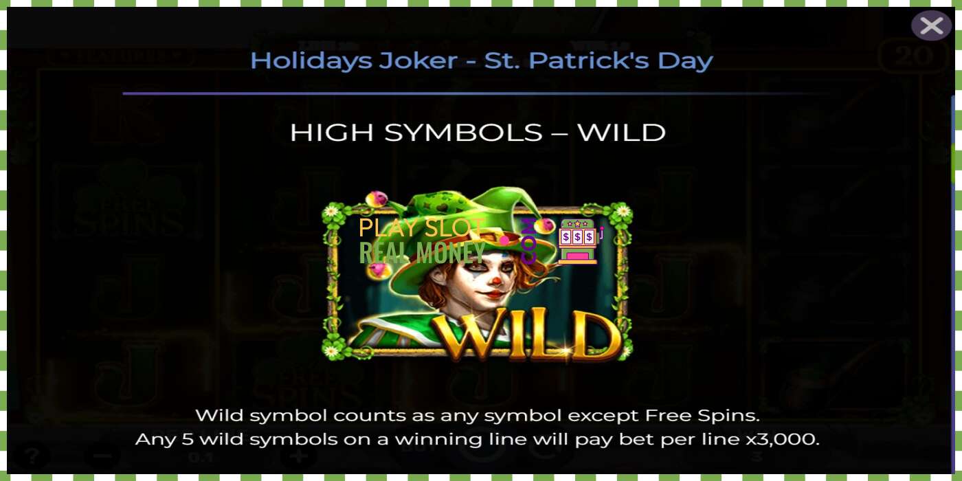 Слот Holidays Joker - St. Patricks Day на реальные деньги, картинка - 5