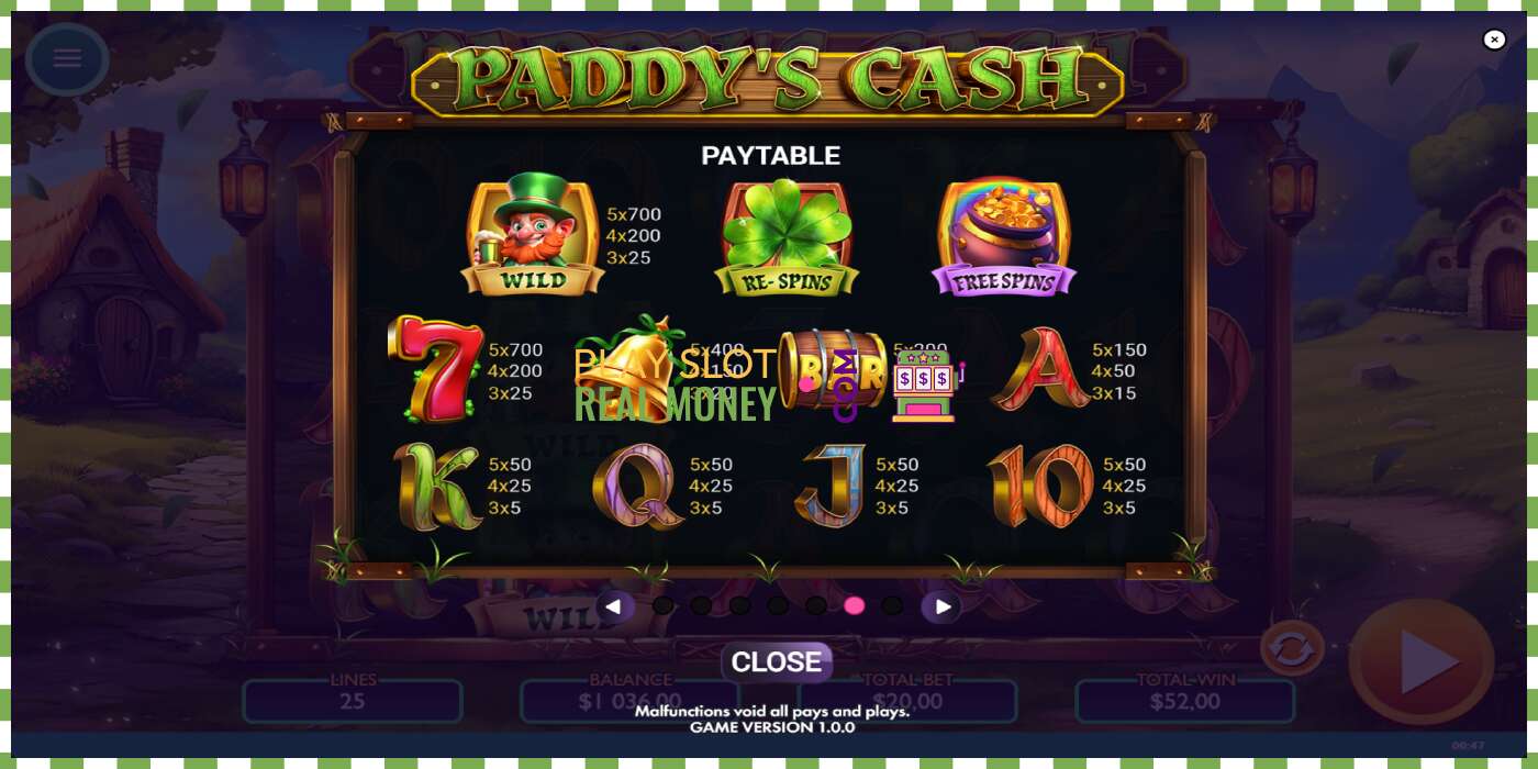 Slot Paddys Cash për para të vërteta, foto - 6