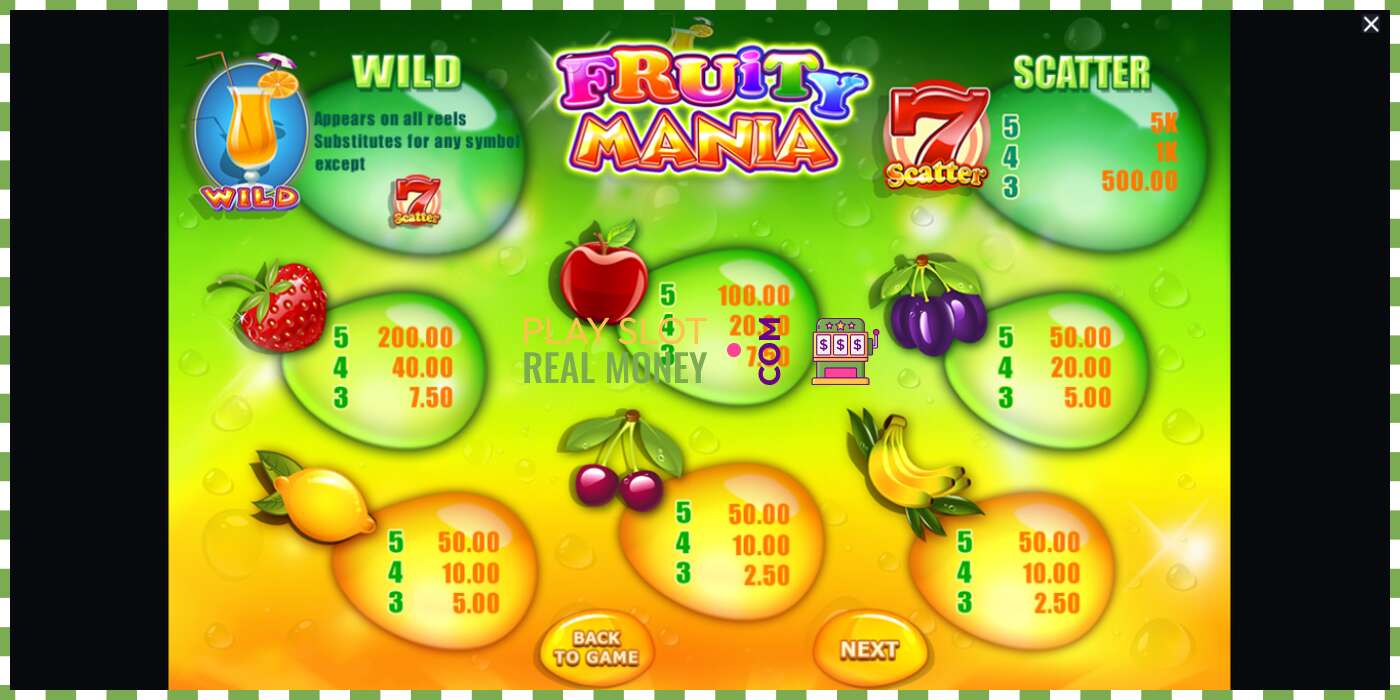 Слот Fruity Mania на реальные деньги, картинка - 6