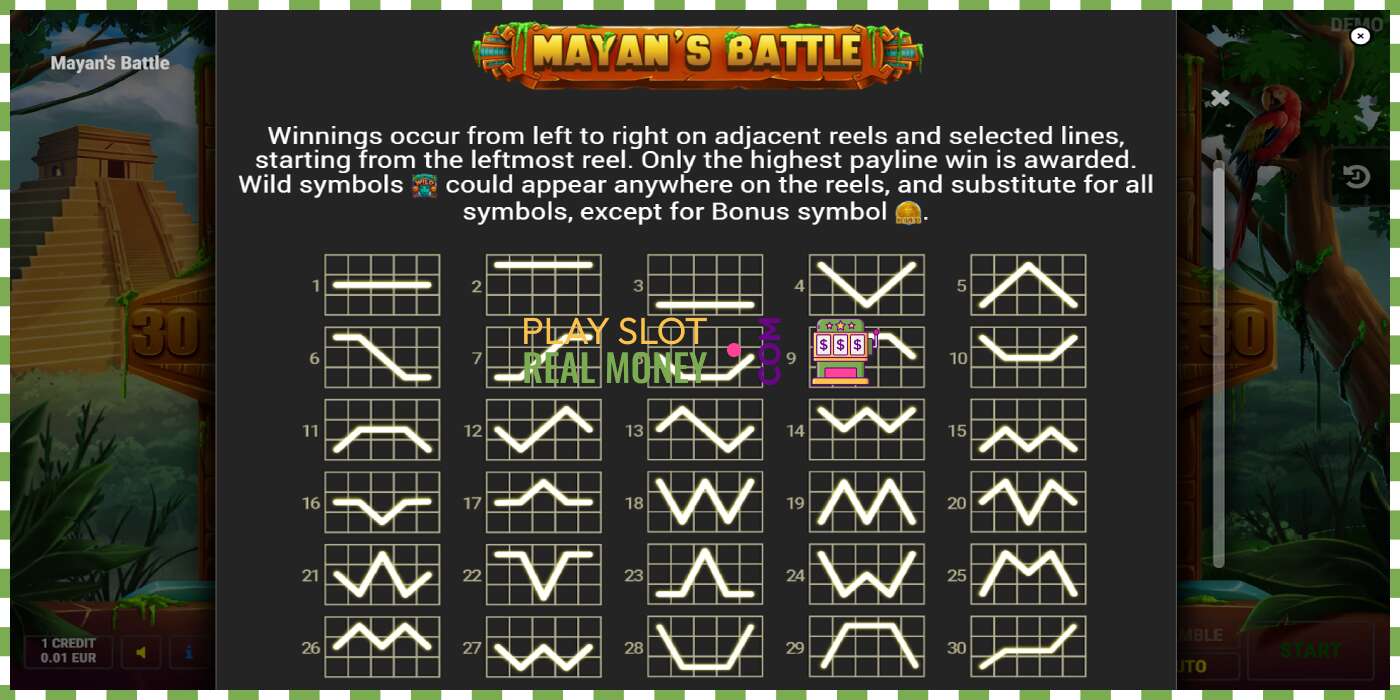 स्लॉट Mayans Battle वास्तविक पैशासाठी, चित्र - 5