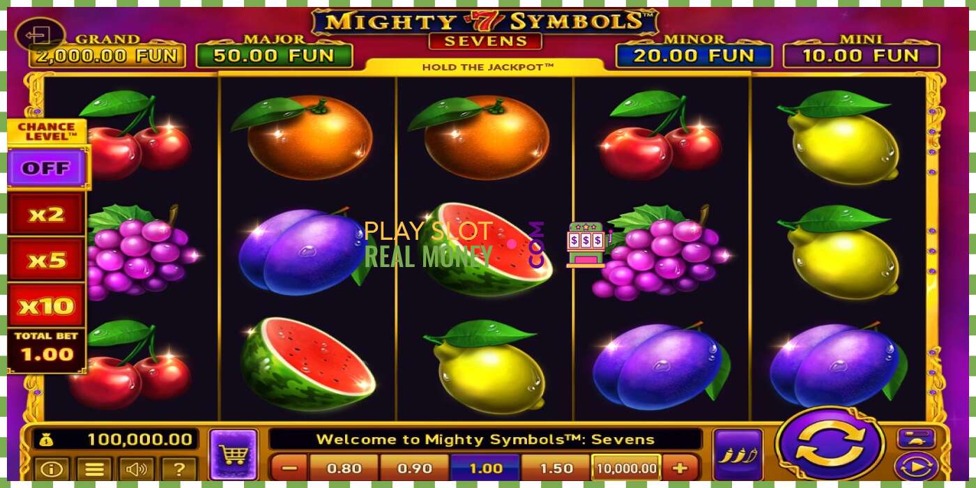 Slot Mighty Symbols: Sevens za pravi novac, slika - 3