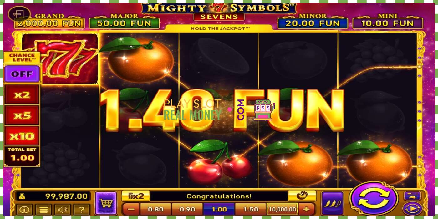 Slot Mighty Symbols: Sevens za pravi novac, slika - 5