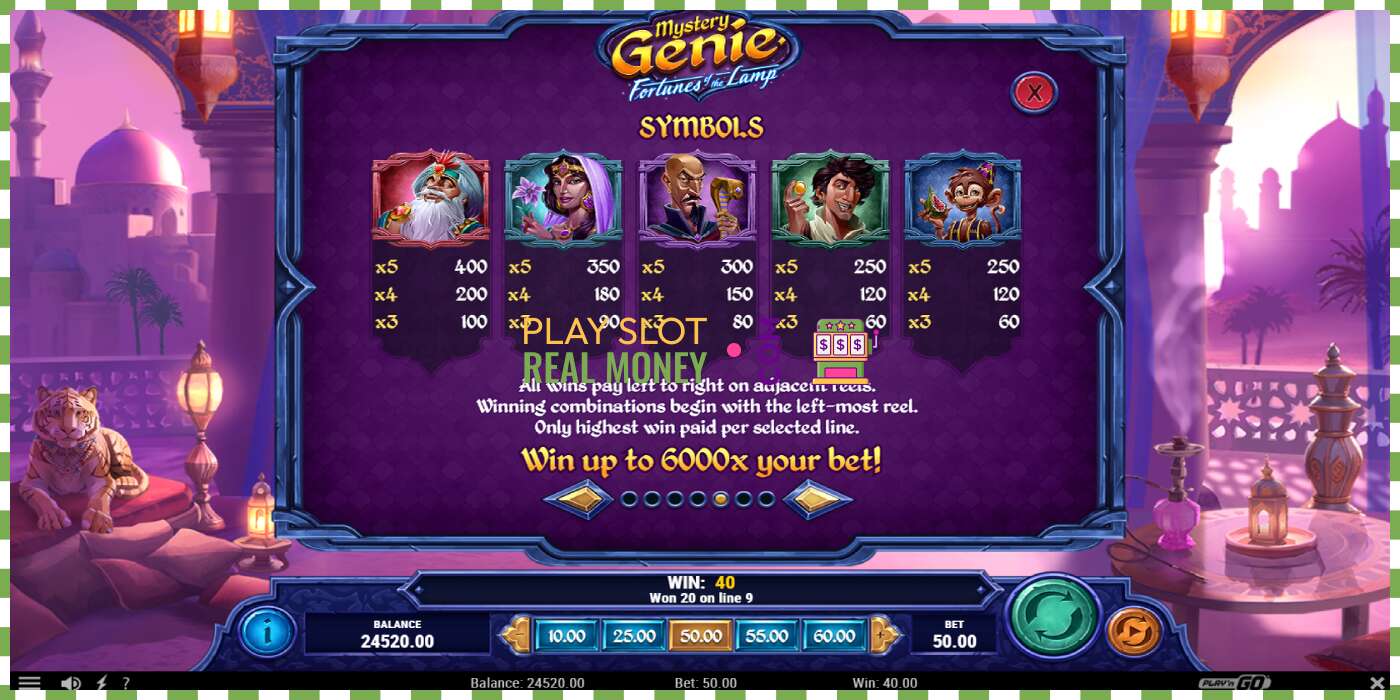 Slots Mystery Genie Fortunes of the Lamp par īstu naudu, bilde - 6