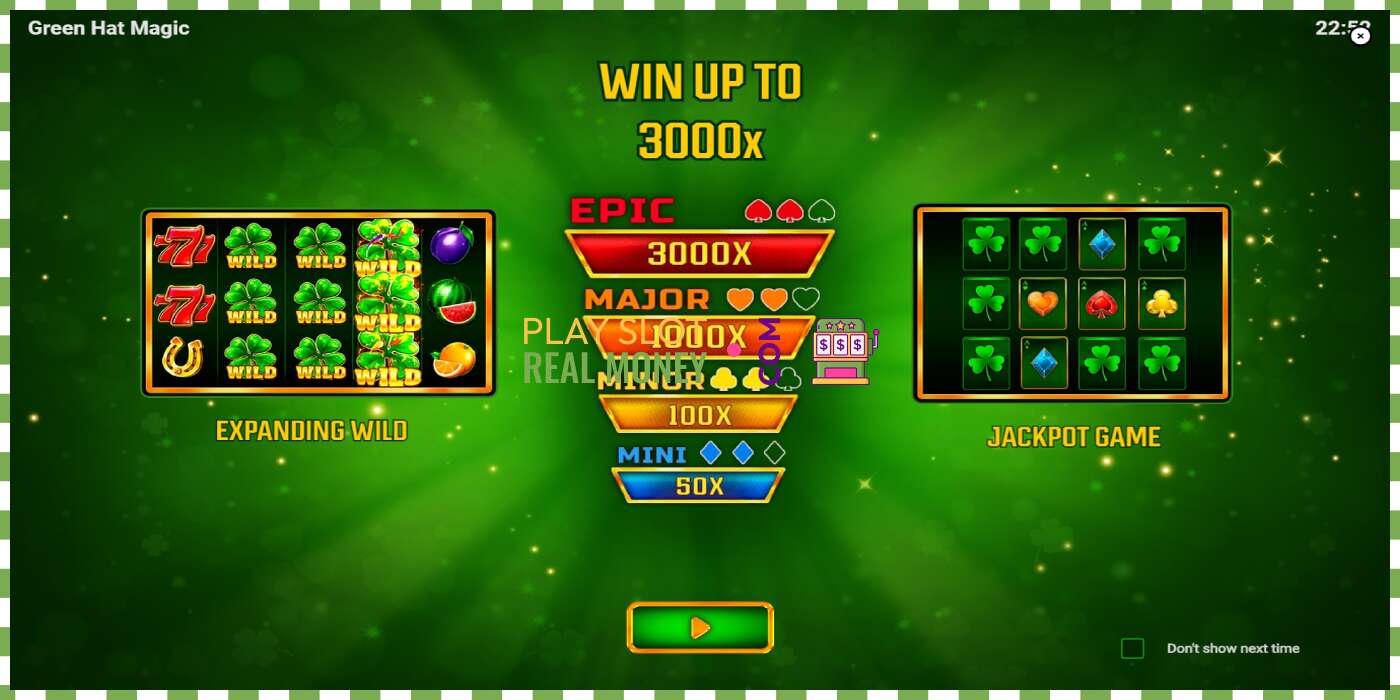 Slot Green Hat Magic pe bani reali, poza - 1