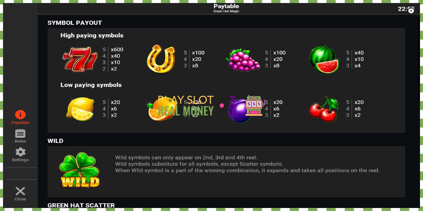 Slot Green Hat Magic pe bani reali, poza - 5