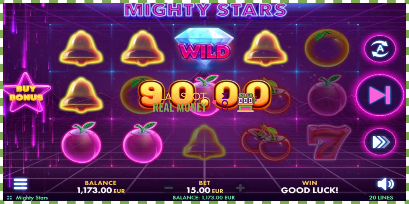 Ranura Mighty Stars per diners reals, imatge - 3