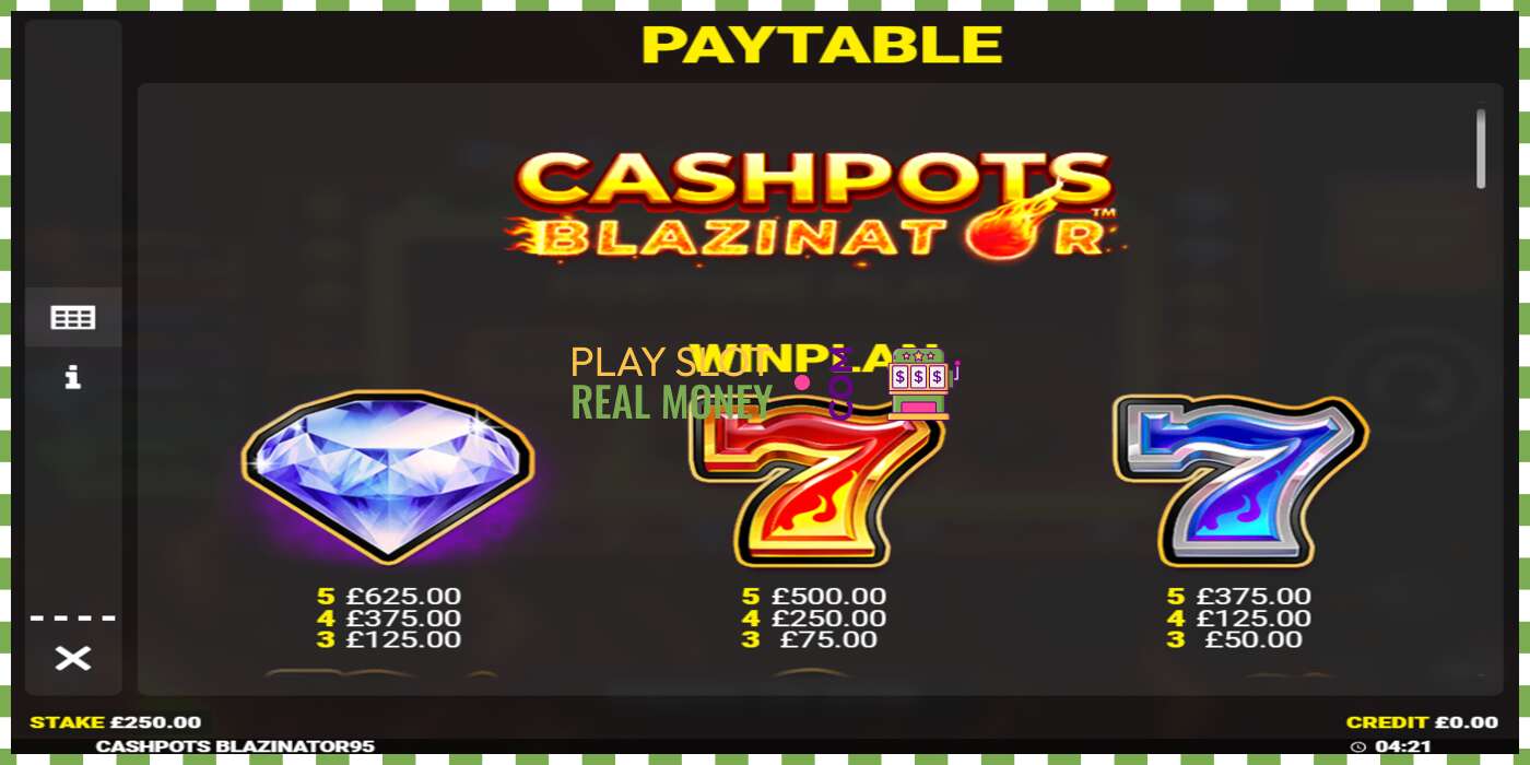 Ranura Cashpots Blazinator per diners reals, imatge - 4