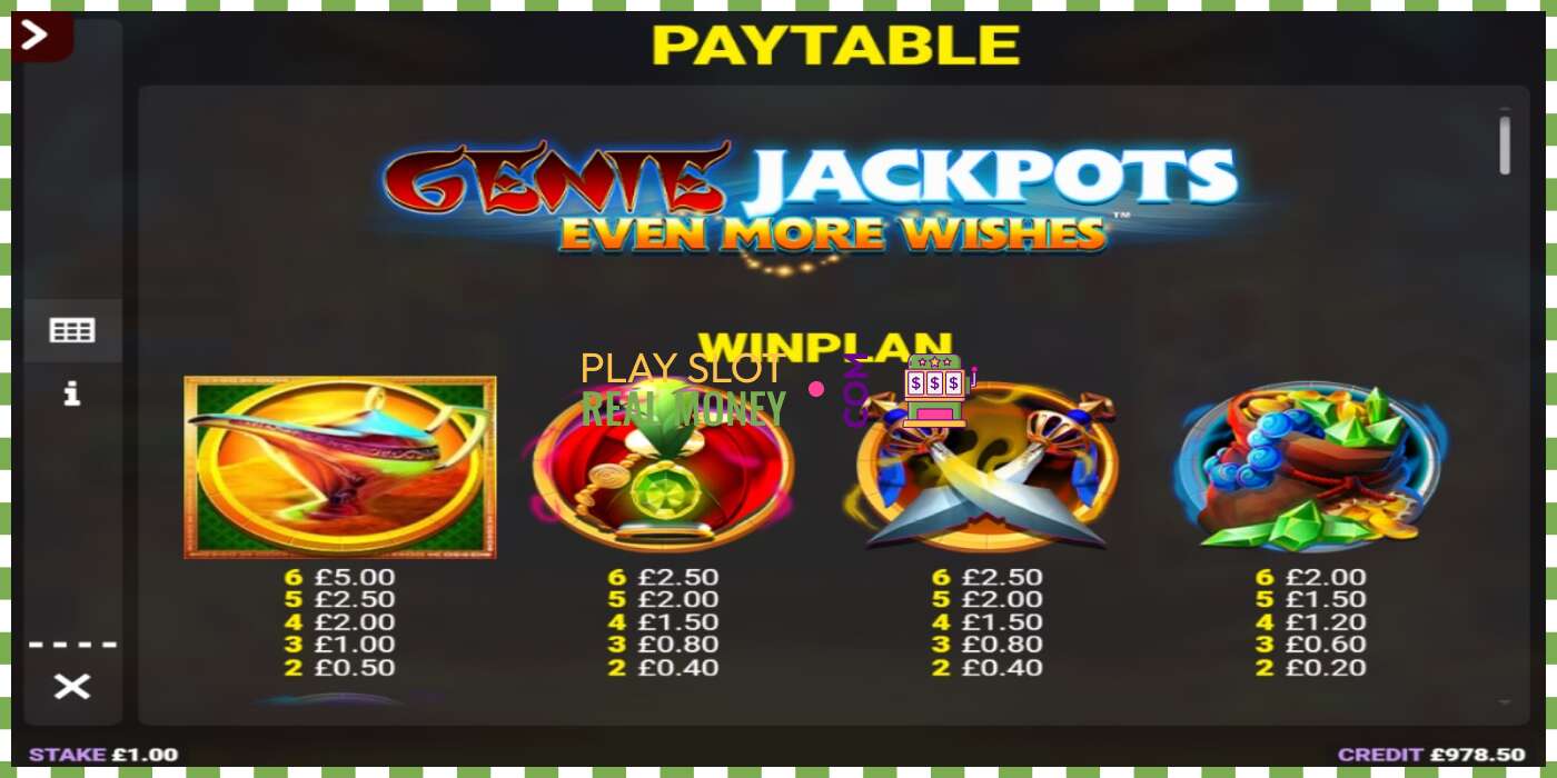 Слот Genie Jackpots Even More Wishes на реальные деньги, картинка - 4