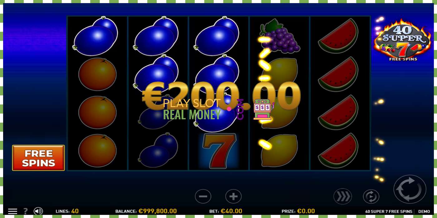 Slots 40 Super 7 Free Spins par īstu naudu, bilde - 3