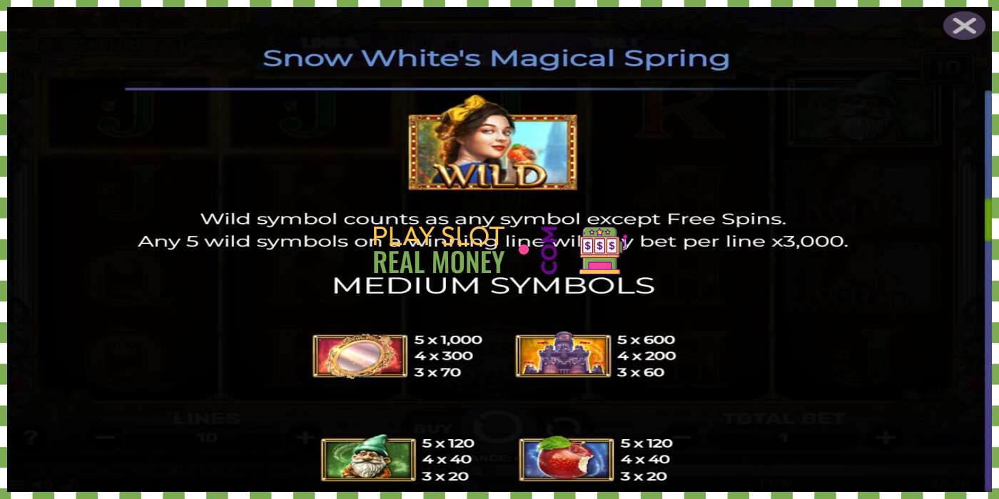 Слот Snow Whites Magical Spring за прави новац, слика - 5